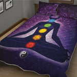 Seven Chakras Mandala Print Quilt Bed Set