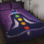 Seven Chakras Mandala Print Quilt Bed Set