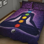 Seven Chakras Mandala Print Quilt Bed Set