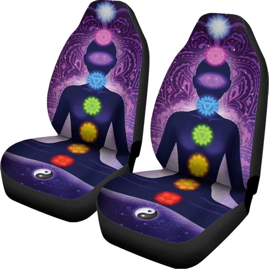 Seven Chakras Mandala Print Universal Fit Car Seat Covers