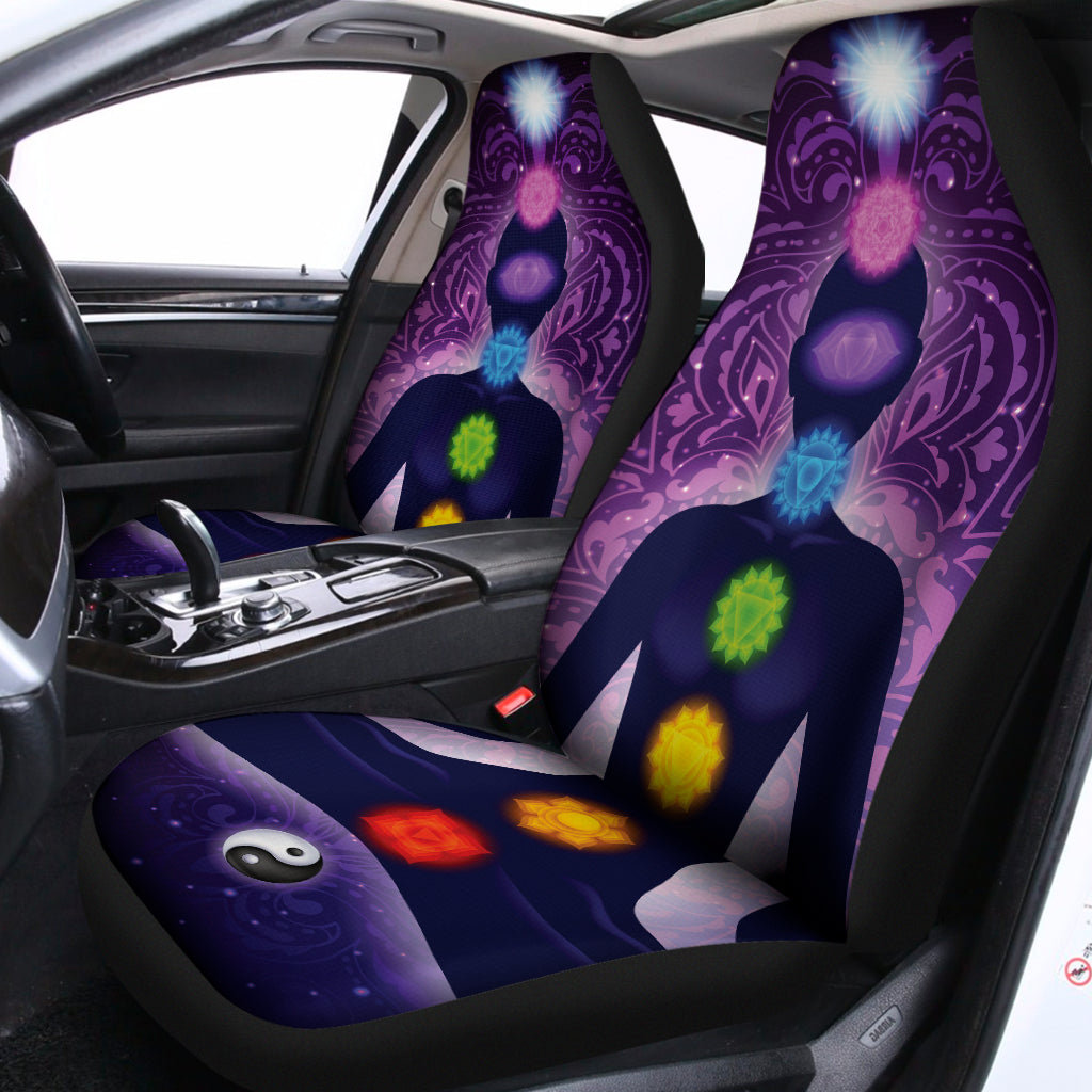 Seven Chakras Mandala Print Universal Fit Car Seat Covers