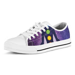 Seven Chakras Mandala Print White Low Top Shoes