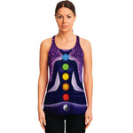Seven Chakras Mandala Print Women's Racerback Tank Top