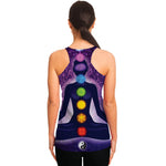 Seven Chakras Mandala Print Women's Racerback Tank Top