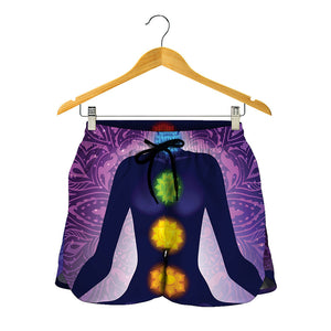 Seven Chakras Mandala Print Women's Shorts