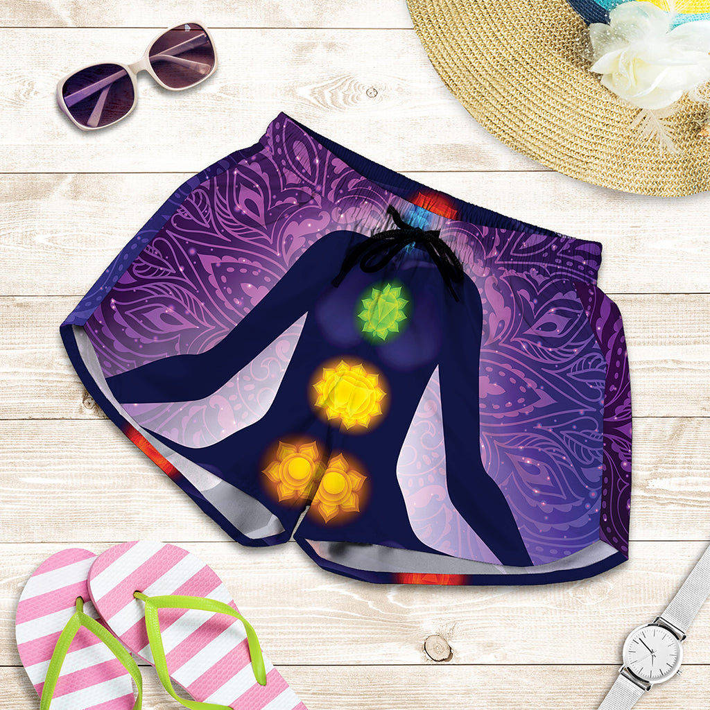 Seven Chakras Mandala Print Women's Shorts