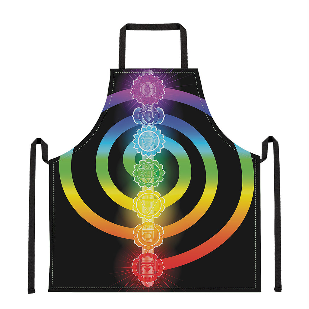 Seven Chakras Rainbow Of Life Print Apron