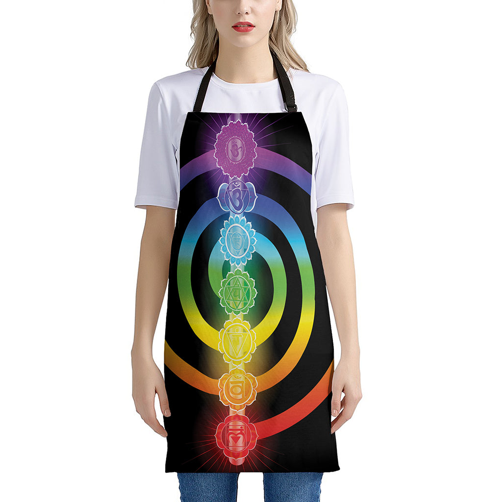 Seven Chakras Rainbow Of Life Print Apron