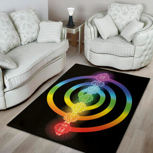 Seven Chakras Rainbow Of Life Print Area Rug