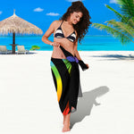 Seven Chakras Rainbow Of Life Print Beach Sarong Wrap