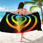 Seven Chakras Rainbow Of Life Print Beach Sarong Wrap