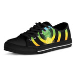 Seven Chakras Rainbow Of Life Print Black Low Top Shoes 