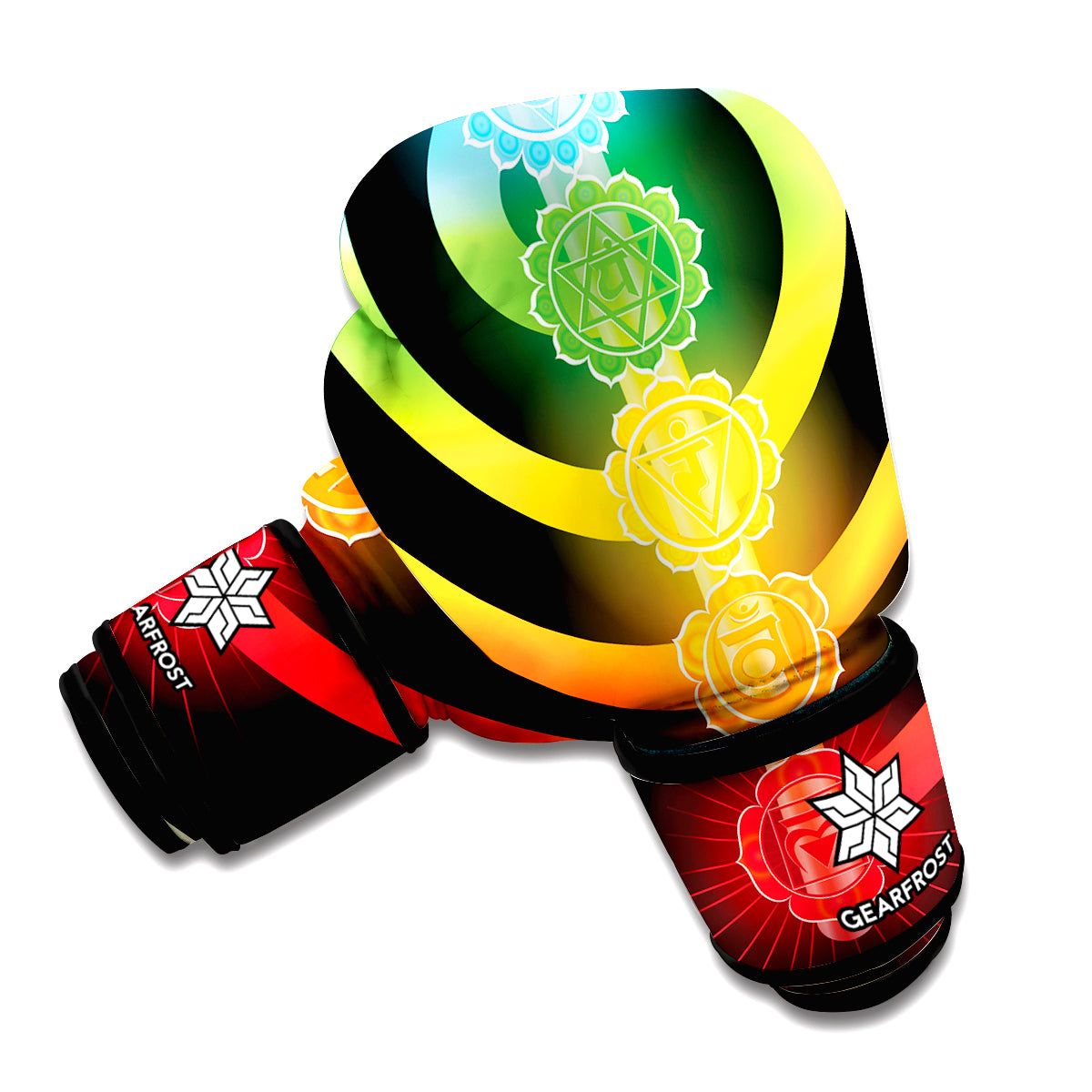 Seven Chakras Rainbow Of Life Print Boxing Gloves