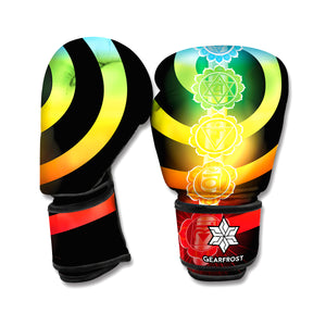 Seven Chakras Rainbow Of Life Print Boxing Gloves