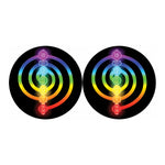 Seven Chakras Rainbow Of Life Print Car Coasters