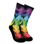 Seven Chakras Rainbow Of Life Print Crew Socks