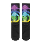 Seven Chakras Rainbow Of Life Print Crew Socks