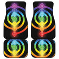 Seven Chakras Rainbow Of Life Print Front and Back Car Floor Mats