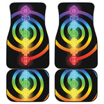 Seven Chakras Rainbow Of Life Print Front and Back Car Floor Mats