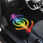 Seven Chakras Rainbow Of Life Print Front and Back Car Floor Mats