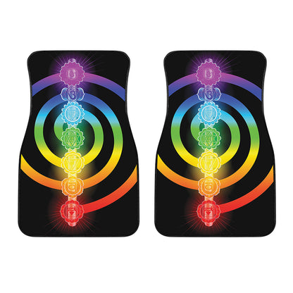 Seven Chakras Rainbow Of Life Print Front Car Floor Mats
