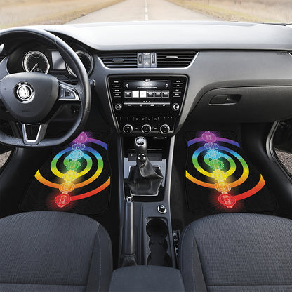 Seven Chakras Rainbow Of Life Print Front Car Floor Mats