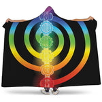 Seven Chakras Rainbow Of Life Print Hooded Blanket