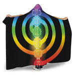 Seven Chakras Rainbow Of Life Print Hooded Blanket