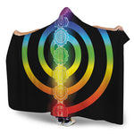 Seven Chakras Rainbow Of Life Print Hooded Blanket