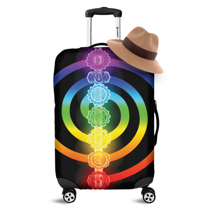 Seven Chakras Rainbow Of Life Print Luggage Cover