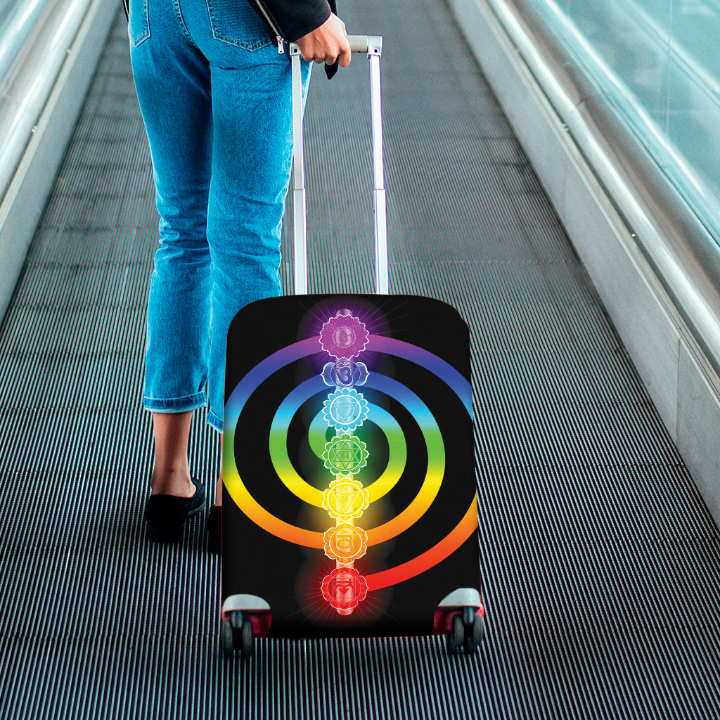 Seven Chakras Rainbow Of Life Print Luggage Cover