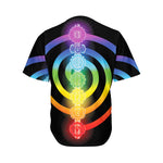 Seven Chakras Rainbow Of Life Print Men's Baseball Jersey