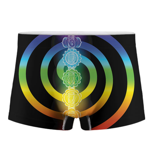 Seven Chakras Rainbow Of Life Print Men's Boxer Briefs