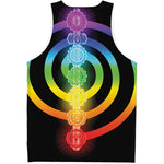 Seven Chakras Rainbow Of Life Print Men's Tank Top