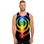 Seven Chakras Rainbow Of Life Print Men's Tank Top