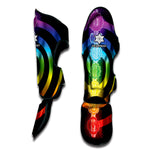 Seven Chakras Rainbow Of Life Print Muay Thai Shin Guard