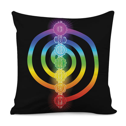 Seven Chakras Rainbow Of Life Print Pillow Cover