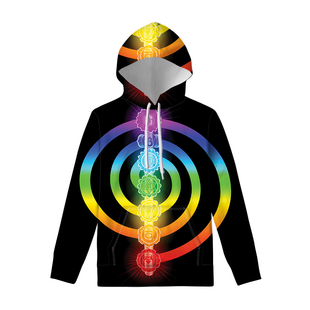 Seven Chakras Rainbow Of Life Print Pullover Hoodie
