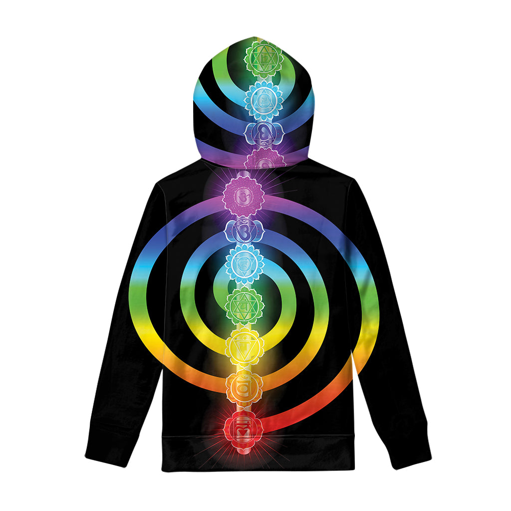 Seven Chakras Rainbow Of Life Print Pullover Hoodie