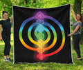 Seven Chakras Rainbow Of Life Print Quilt