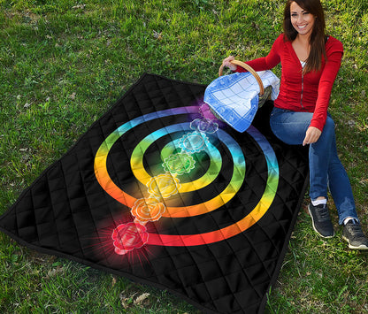 Seven Chakras Rainbow Of Life Print Quilt