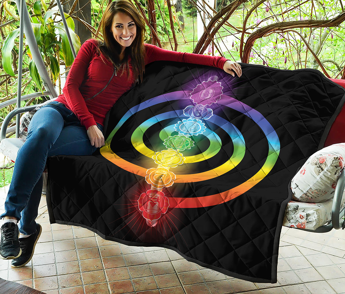 Seven Chakras Rainbow Of Life Print Quilt