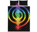 Seven Chakras Rainbow Of Life Print Quilt Bed Set