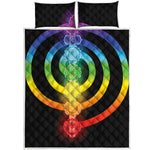 Seven Chakras Rainbow Of Life Print Quilt Bed Set