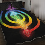 Seven Chakras Rainbow Of Life Print Quilt Bed Set