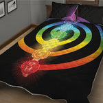 Seven Chakras Rainbow Of Life Print Quilt Bed Set