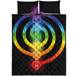 Seven Chakras Rainbow Of Life Print Quilt Bed Set