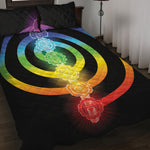Seven Chakras Rainbow Of Life Print Quilt Bed Set