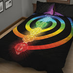 Seven Chakras Rainbow Of Life Print Quilt Bed Set