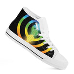Seven Chakras Rainbow Of Life Print White High Top Shoes